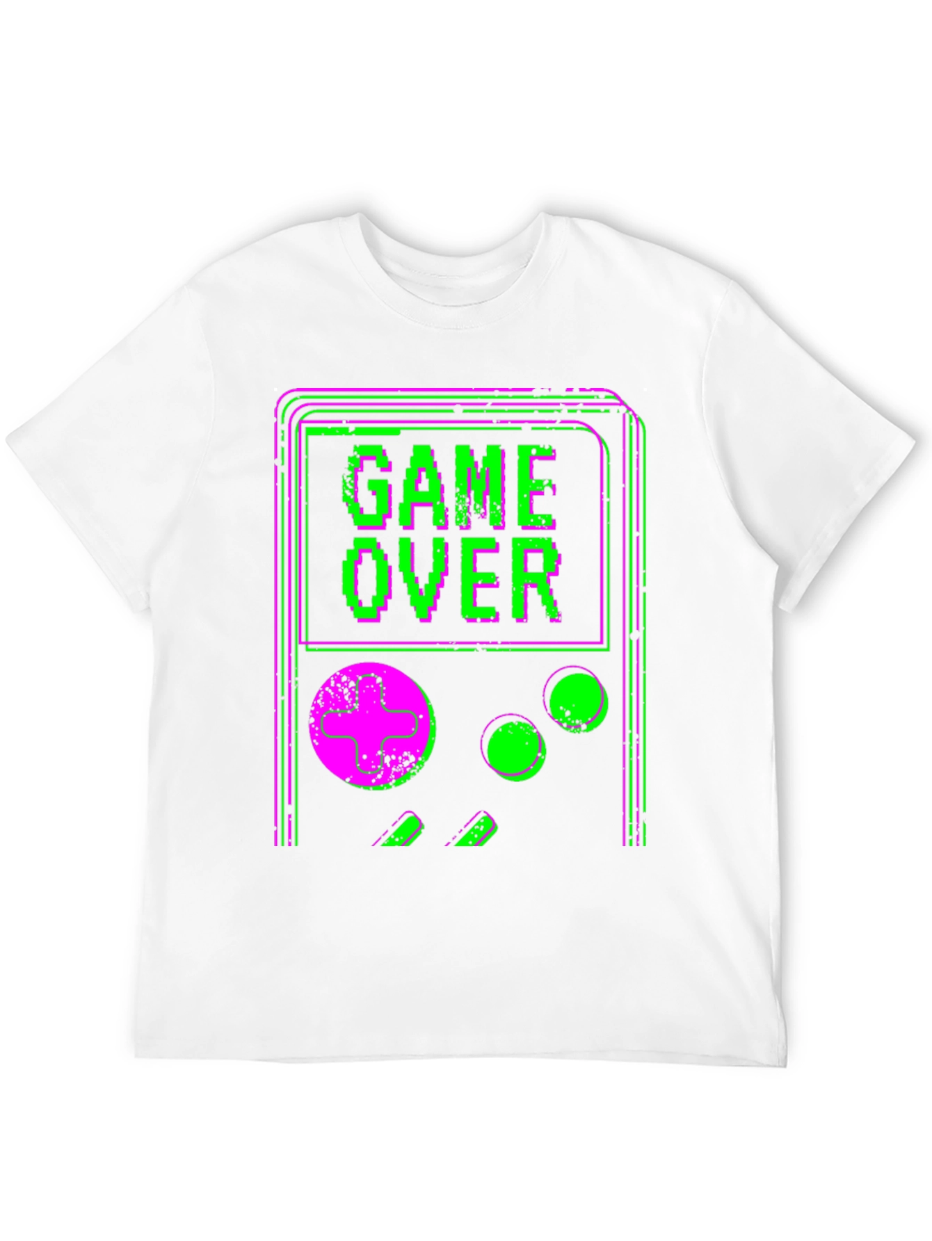 Game Over Retro Graphic Tee - Black Cotton T-Shirt