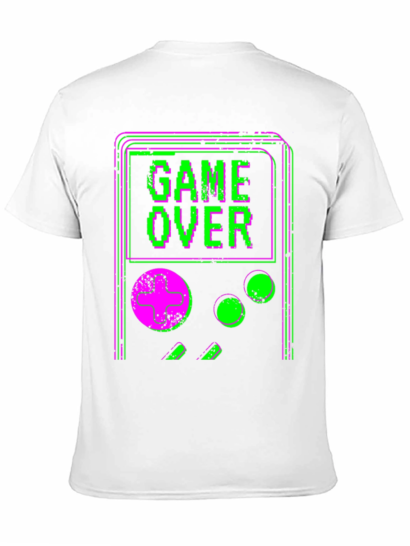 Game Over Retro Graphic Tee - Black Cotton T-Shirt