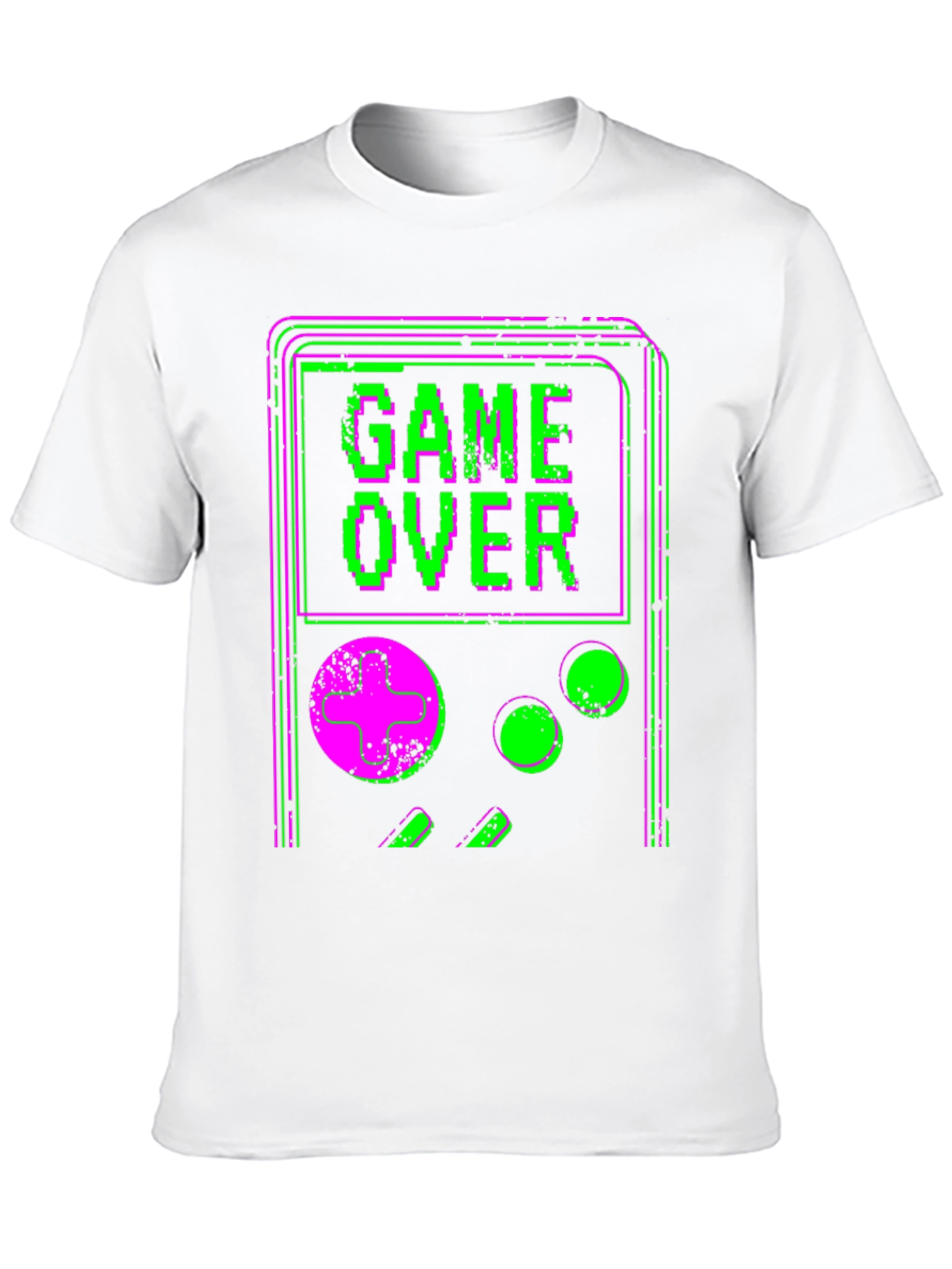 Game Over Retro Graphic Tee - Black Cotton T-Shirt