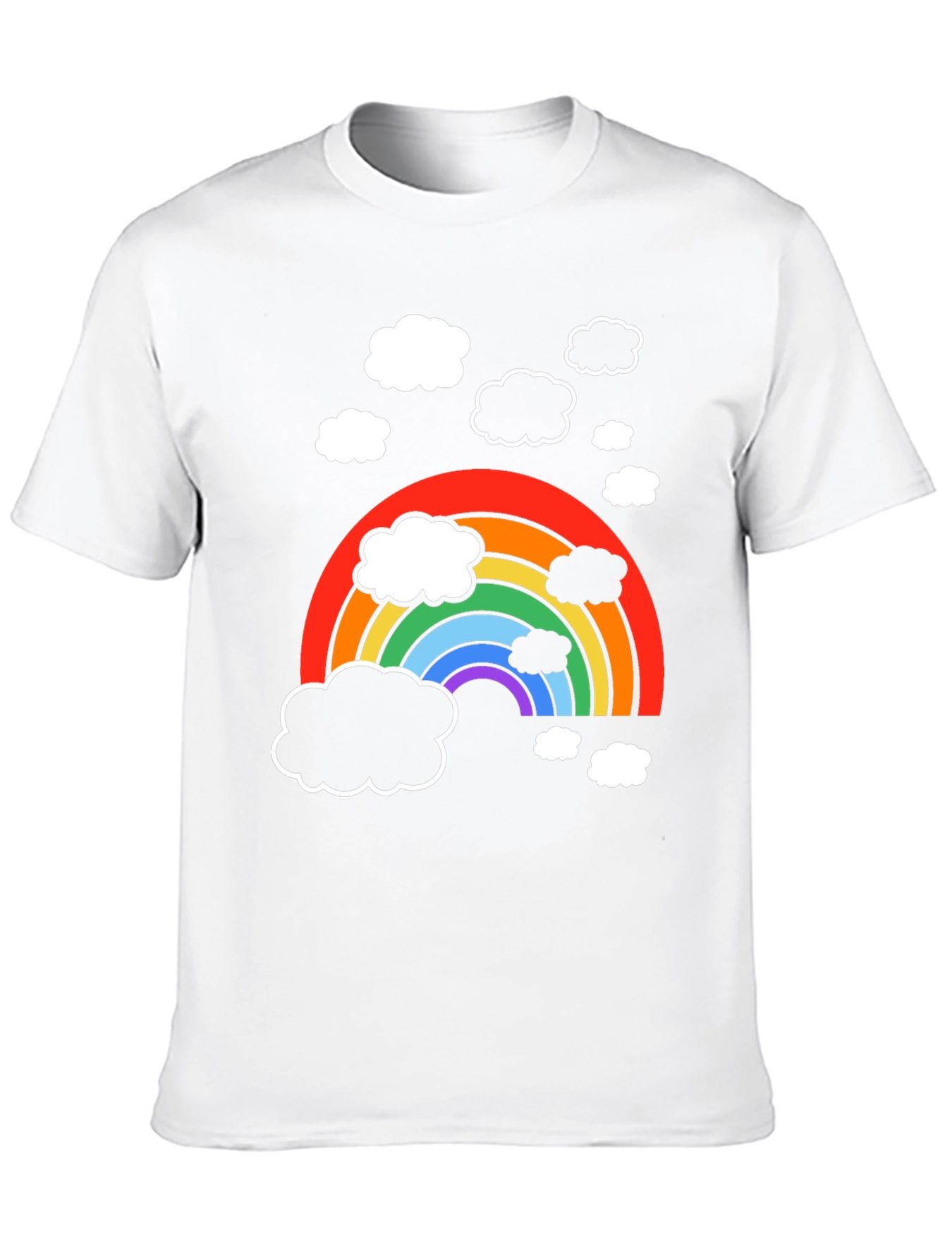 Rainbow Cloud Graphic T-Shirt - Soft Cotton Blend