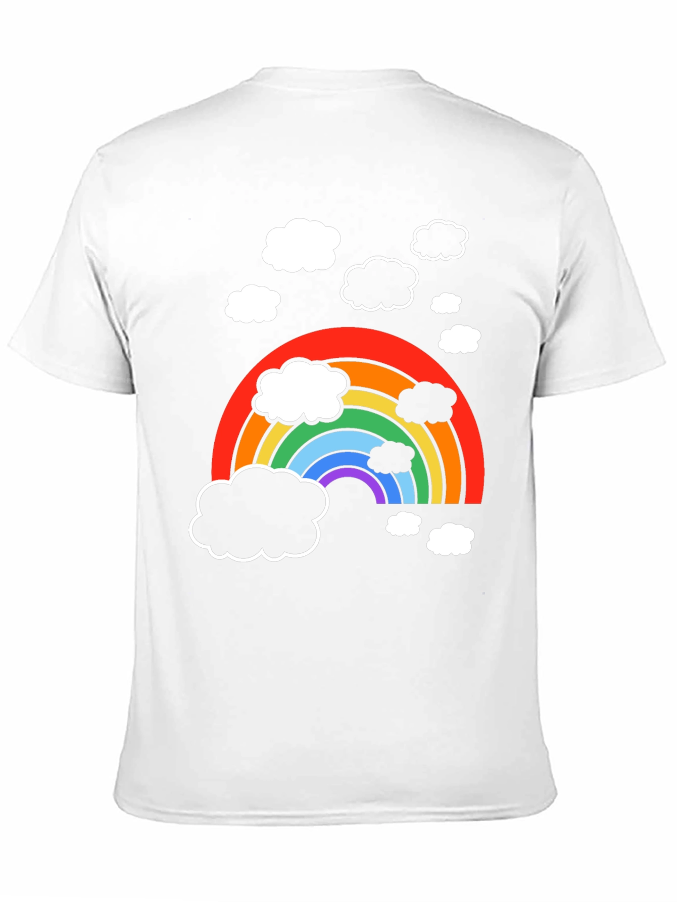 Rainbow Cloud Graphic T-Shirt - Soft Cotton Blend