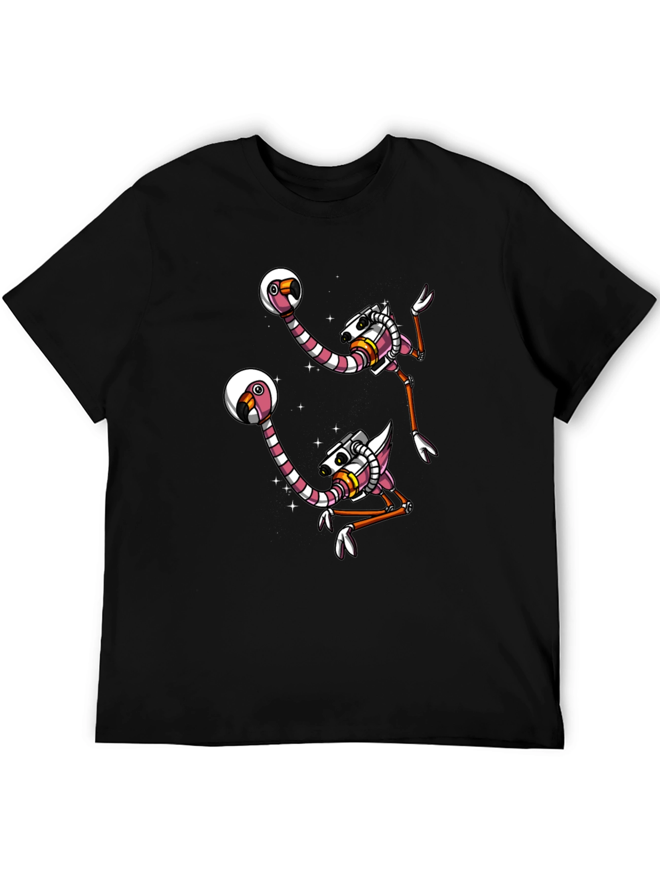 Retro Space Flamingo Graphic Tee