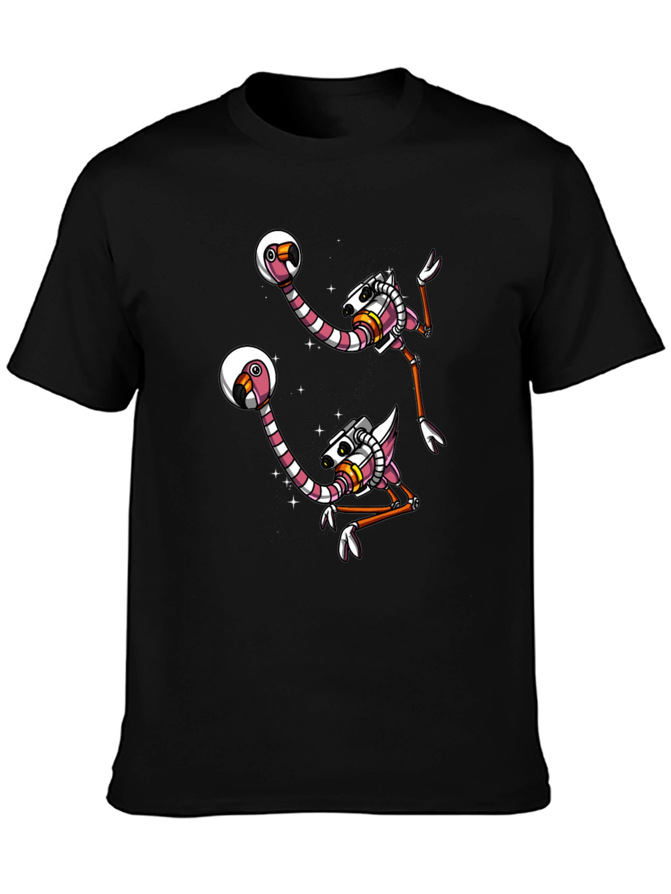 Retro Space Flamingo Graphic Tee