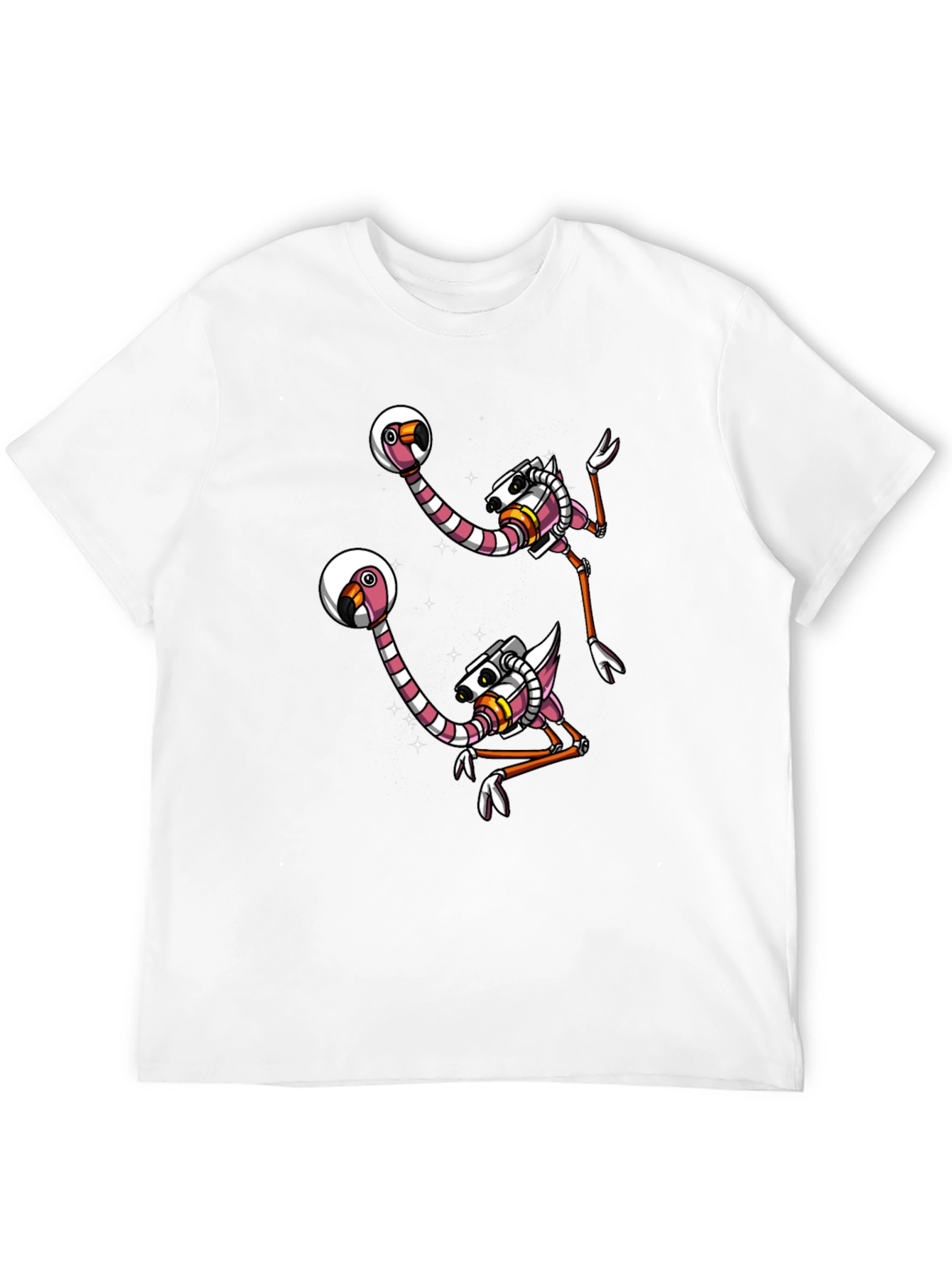 Retro Space Flamingo Graphic Tee