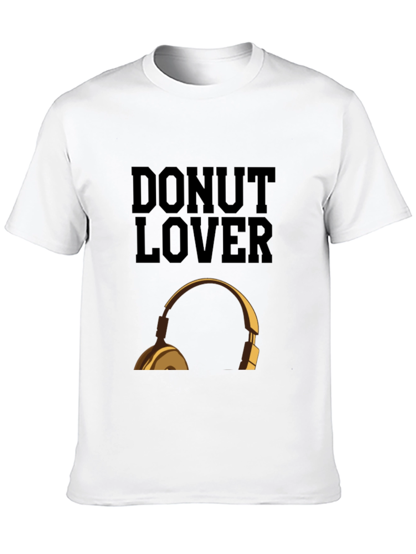 Donut Lover Headphones Graphic T-Shirt