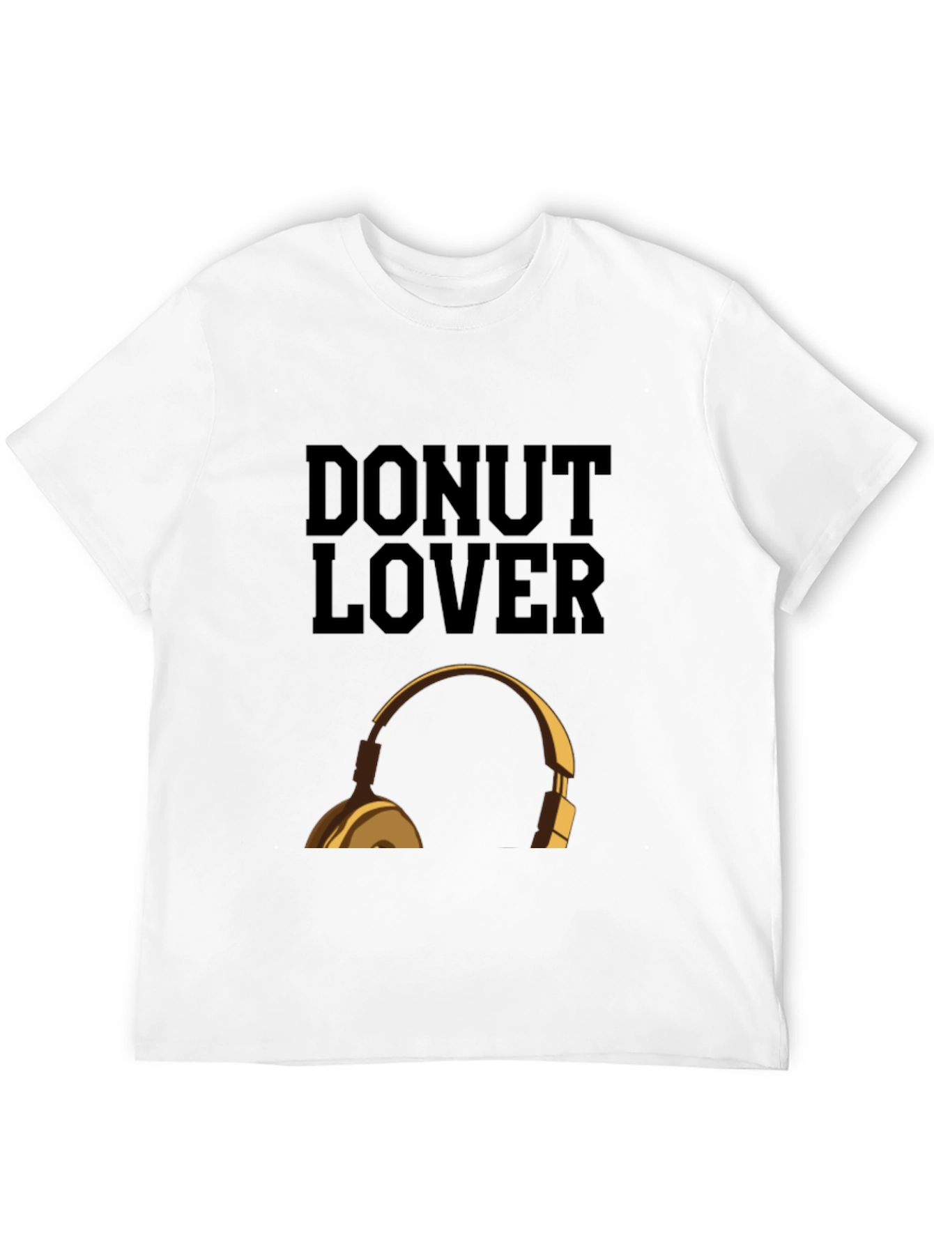 Donut Lover Headphones Graphic T-Shirt