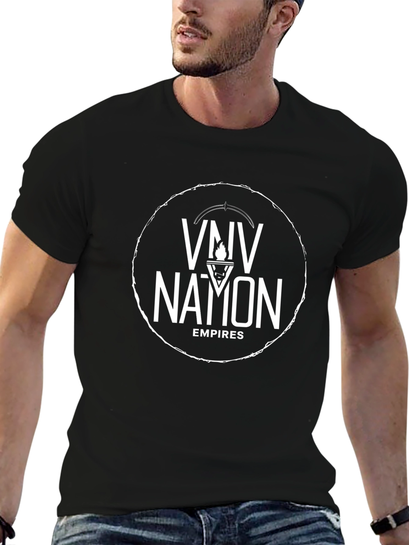 VNV Nation Empires Graphic Tee - Black