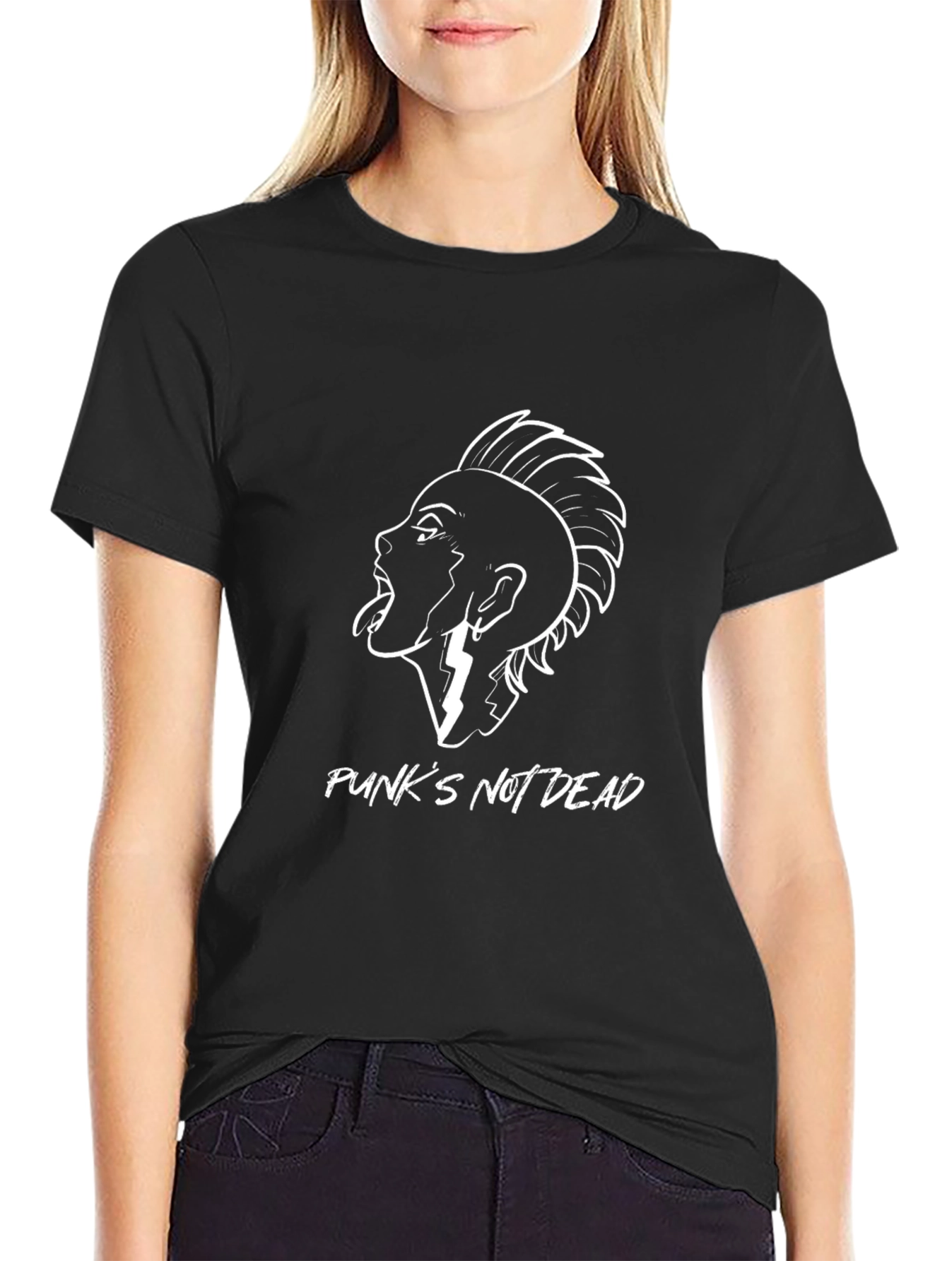 Punks Not Dead Graphic Tee - Black