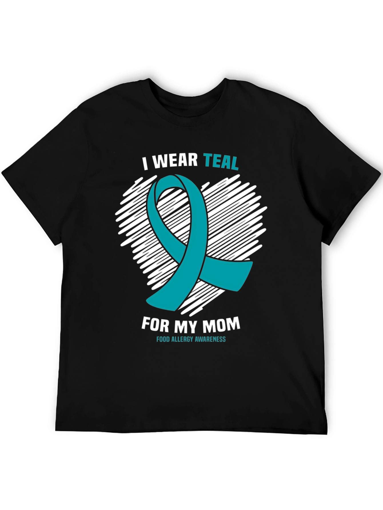 Teal Ribbon Food Allergy Awareness T-Shirt