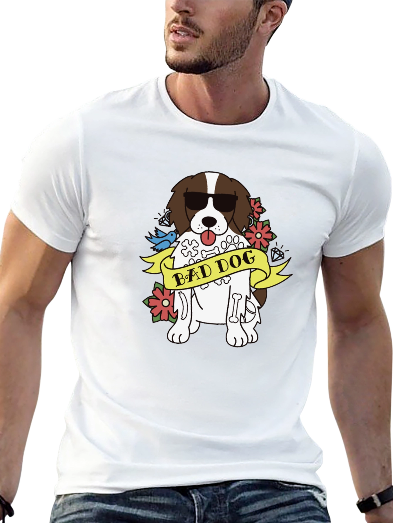 Bad Dog Graphic T-Shirt - Mens Black Tee