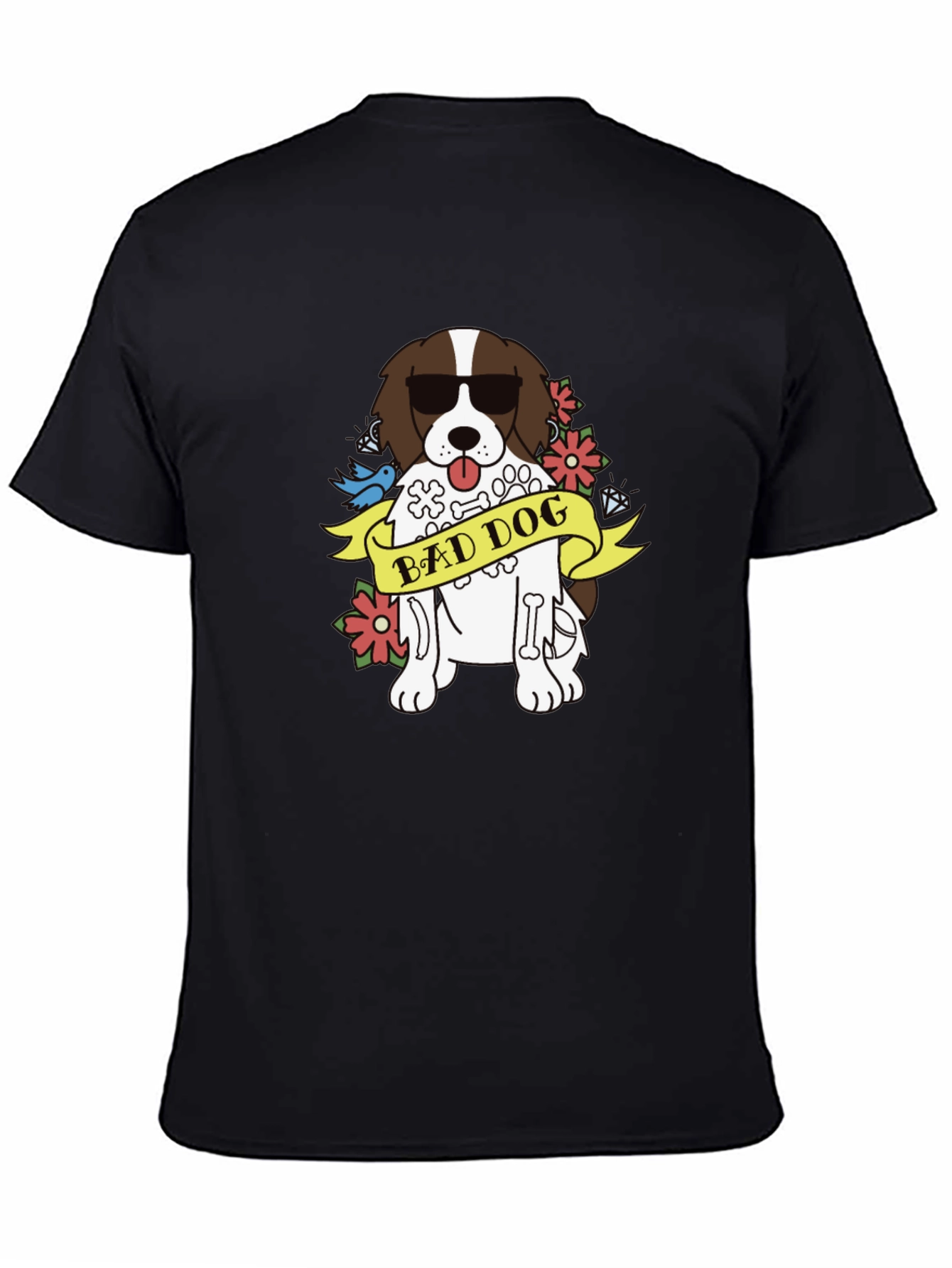 Bad Dog Graphic T-Shirt - Mens Black Tee