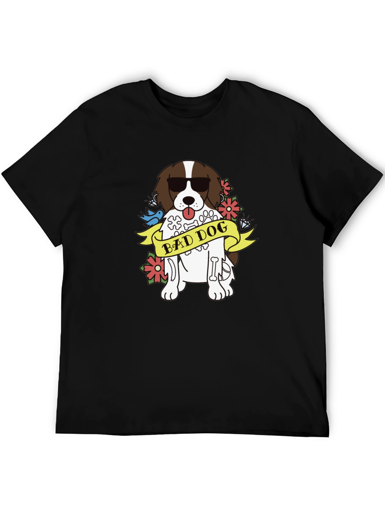 Bad Dog Graphic T-Shirt - Mens Black Tee
