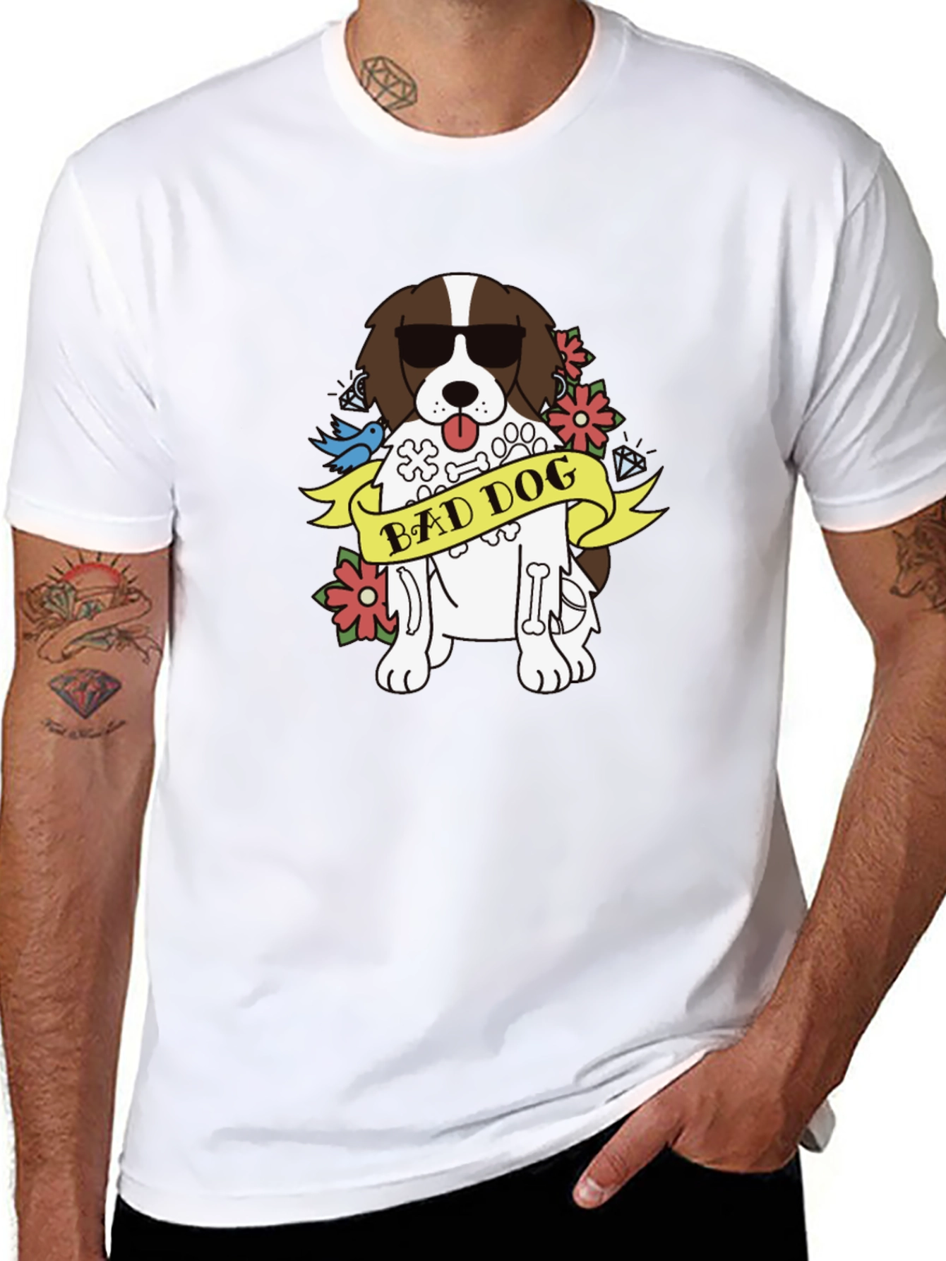Bad Dog Graphic T-Shirt - Mens Black Tee