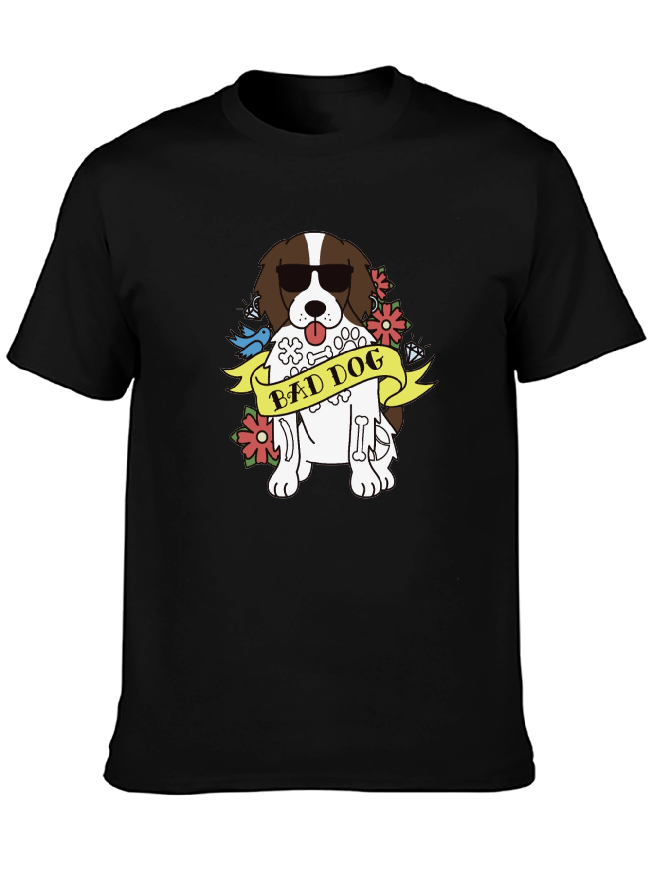 Bad Dog Graphic T-Shirt - Mens Black Tee
