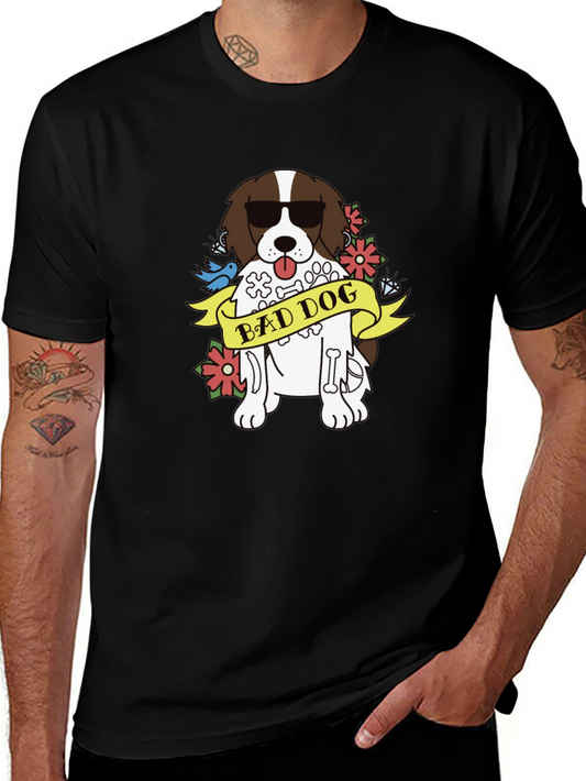 Bad Dog Graphic T-Shirt - Mens Black Tee