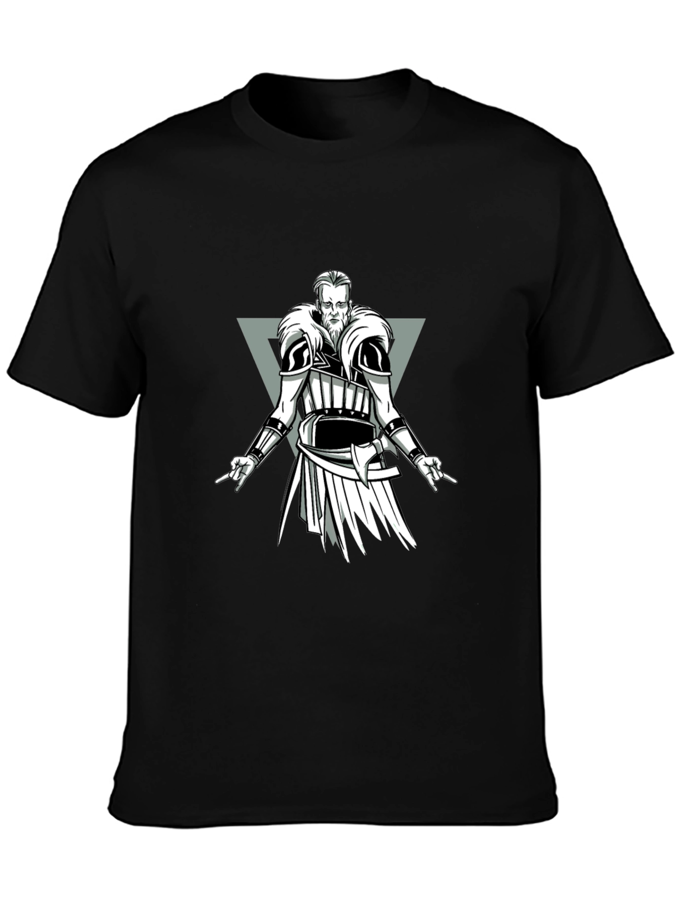 Viking Warrior Graphic Black T-Shirt