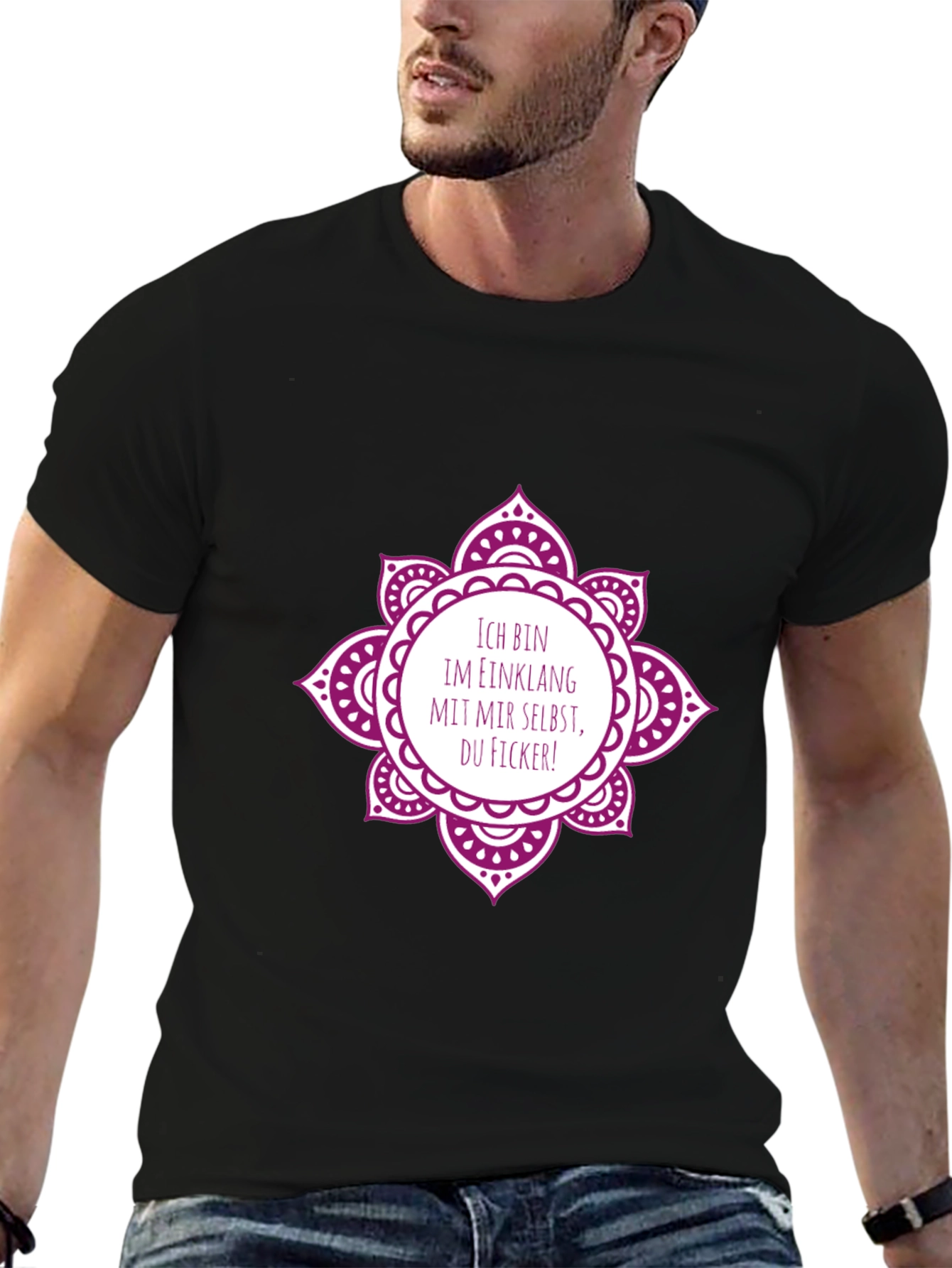Ich Bin Im Einklang T-Shirt - Mandala Design