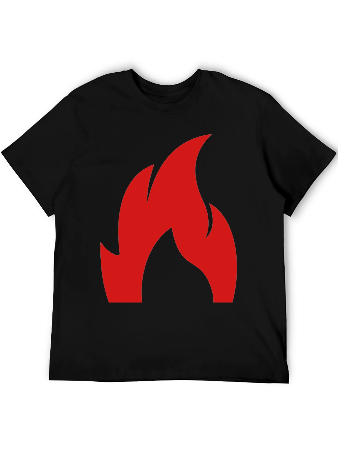 Flame Graphic Tee - Bold Red Fire Design
