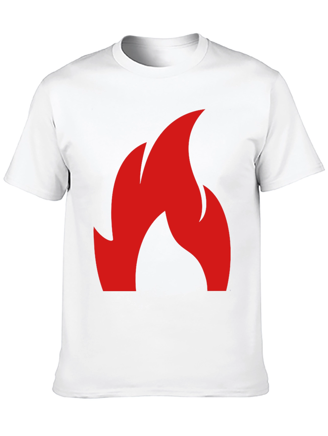 Flame Graphic Tee - Bold Red Fire Design