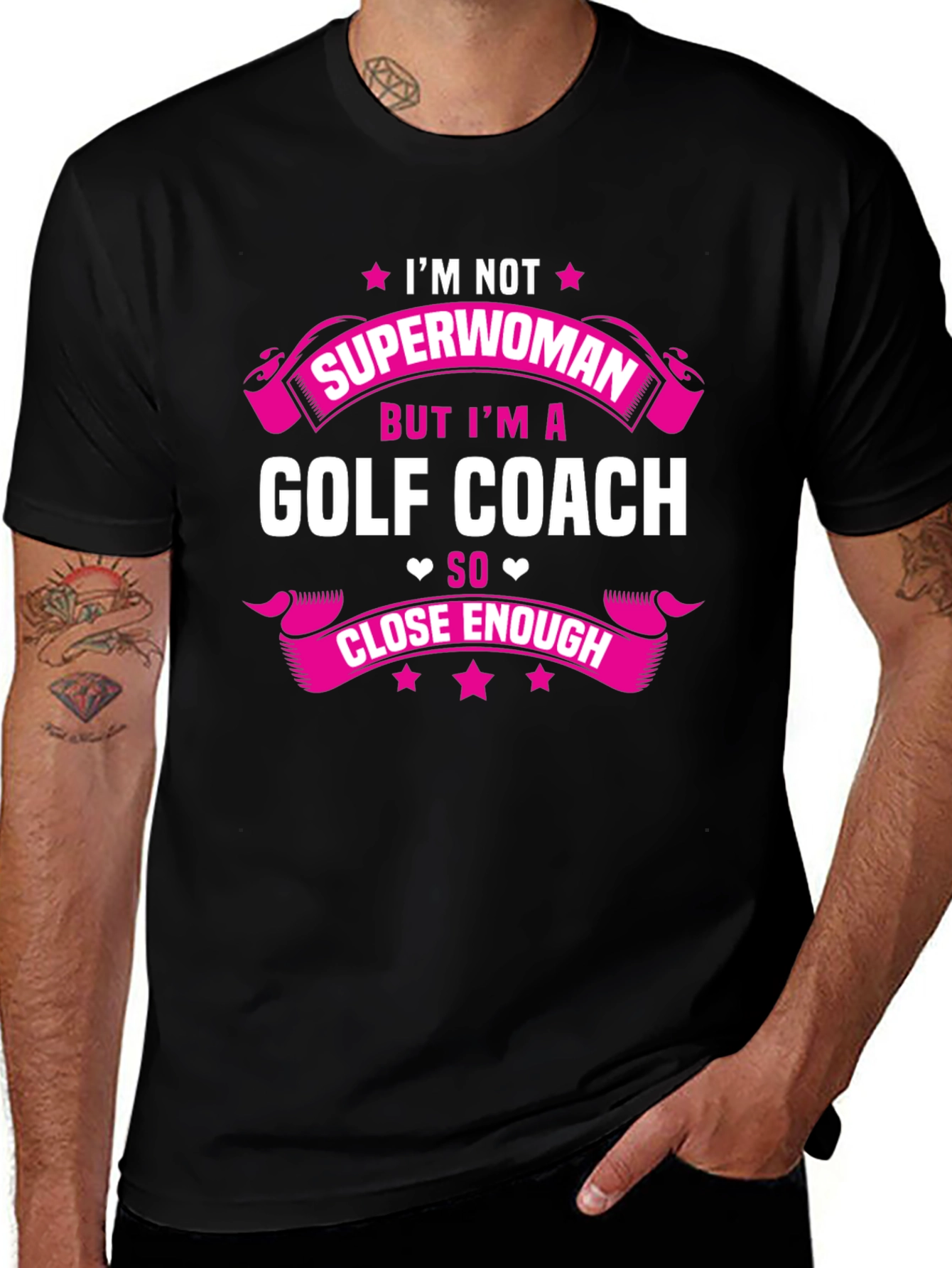 Golf Coach Superwoman Graphic T-Shirt