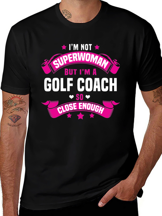 Golf Coach Superwoman Graphic T-Shirt