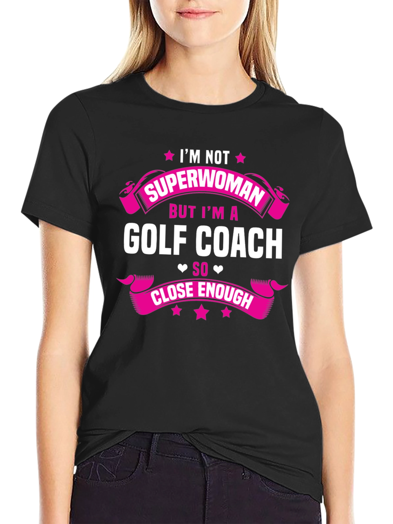 Golf Coach Superwoman Graphic T-Shirt