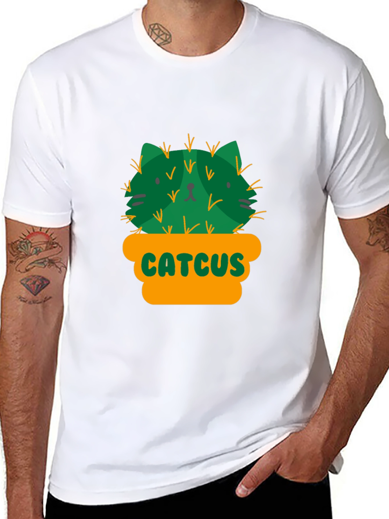 Catcus T-Shirt - Funny Cactus Cat Graphic Tee