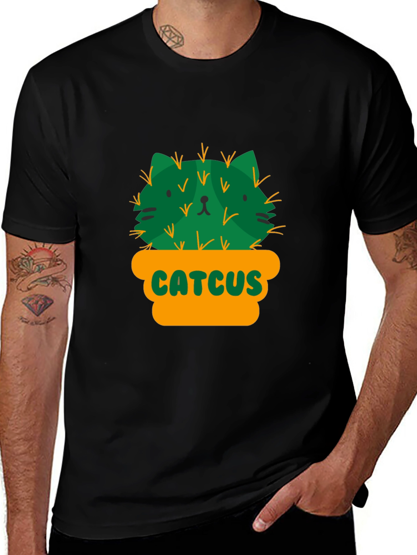 Catcus T-Shirt - Funny Cactus Cat Graphic Tee