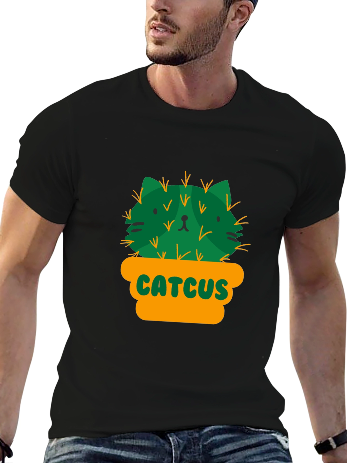 Catcus T-Shirt - Funny Cactus Cat Graphic Tee