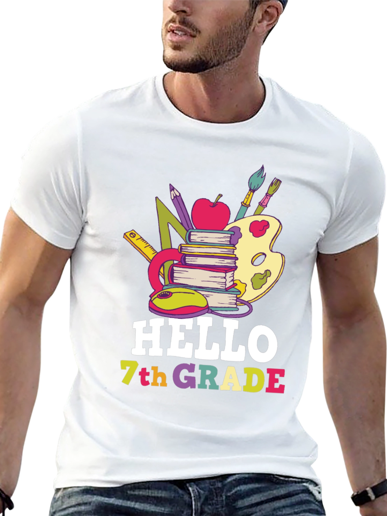 Hello 7th Grade T-Shirt Back to School