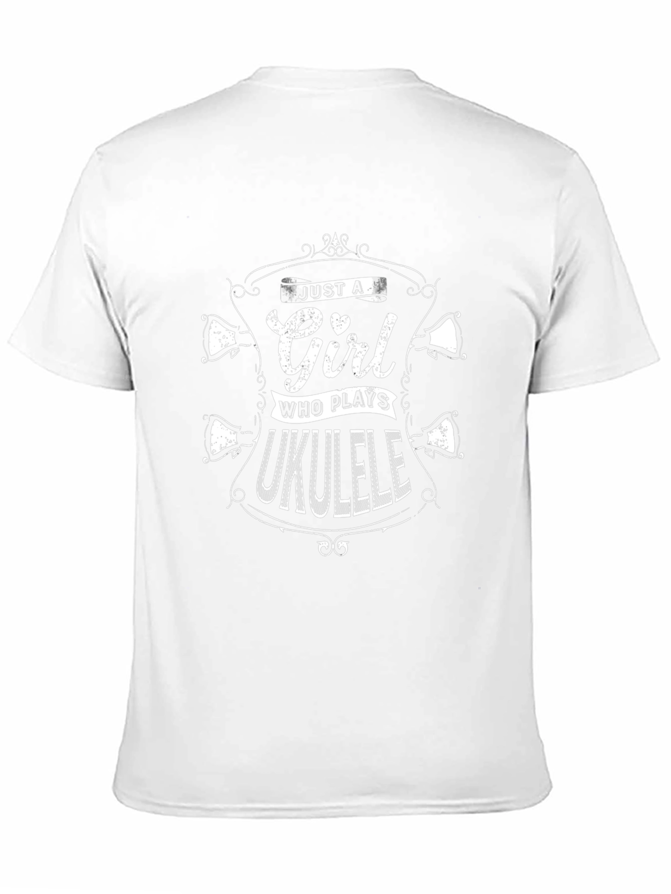 Just A Girl Who Plays Ukulele Black T-Shirt