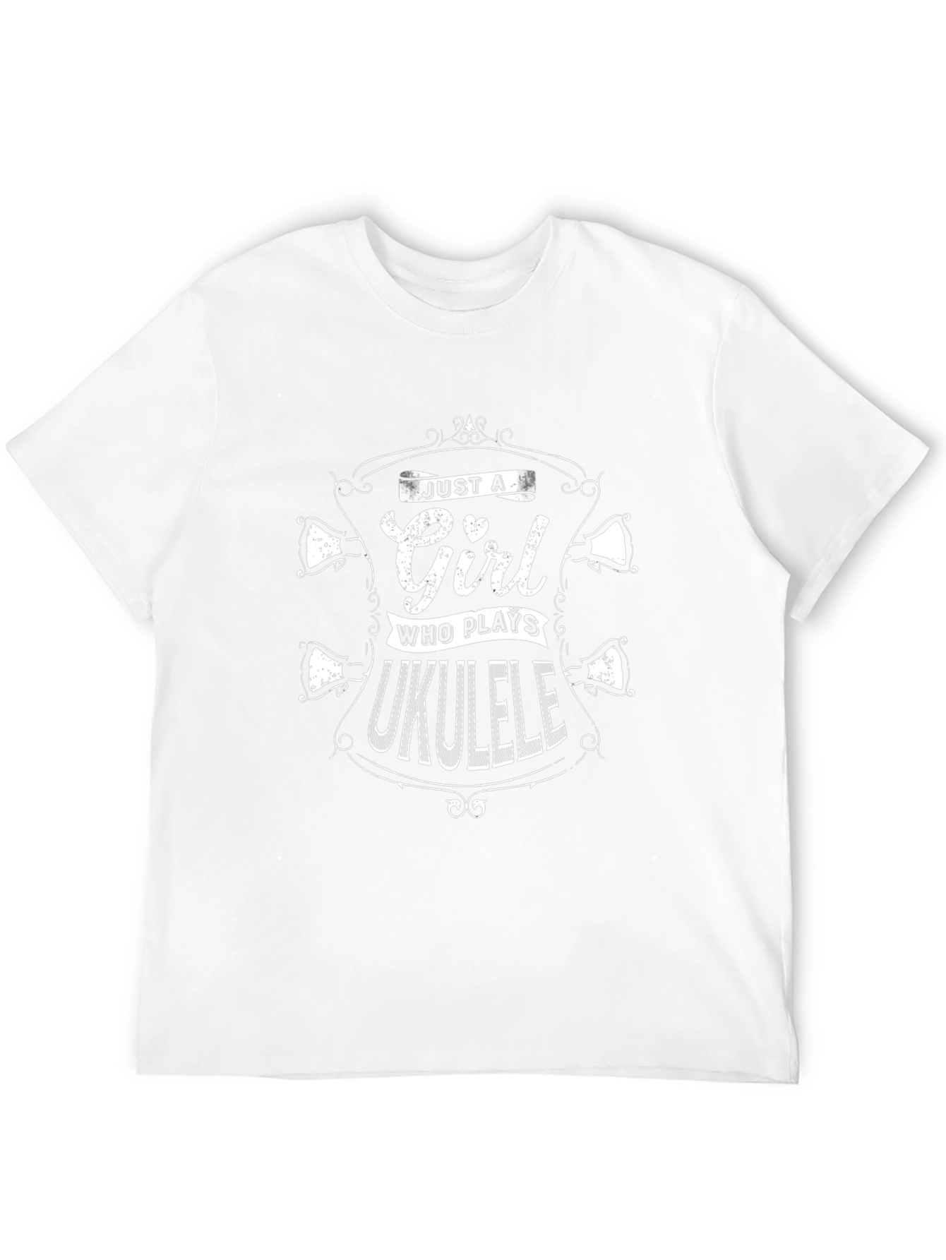 Just A Girl Who Plays Ukulele Black T-Shirt