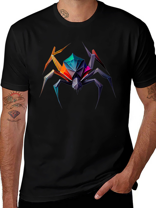 Geometric Spider Graphic T-Shirt