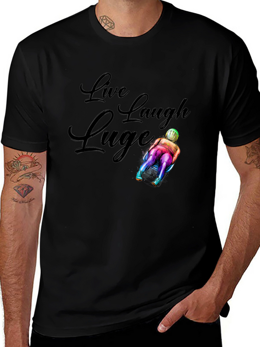 Live Laugh Luge T-Shirt - Black Graphic Tee