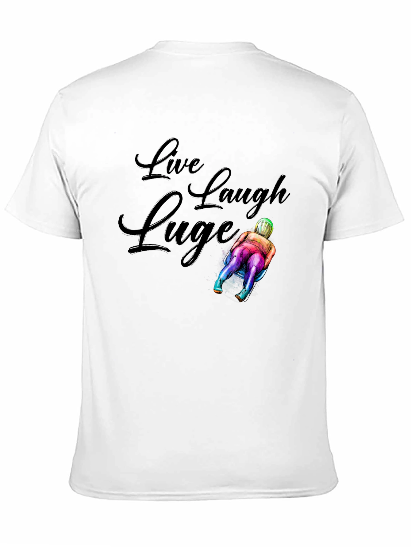 Live Laugh Luge T-Shirt - Black Graphic Tee