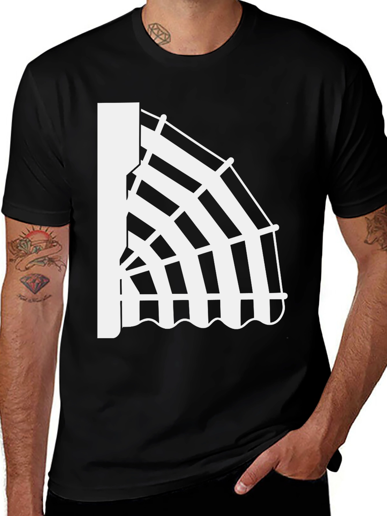Abstract Archway Graphic T-Shirt