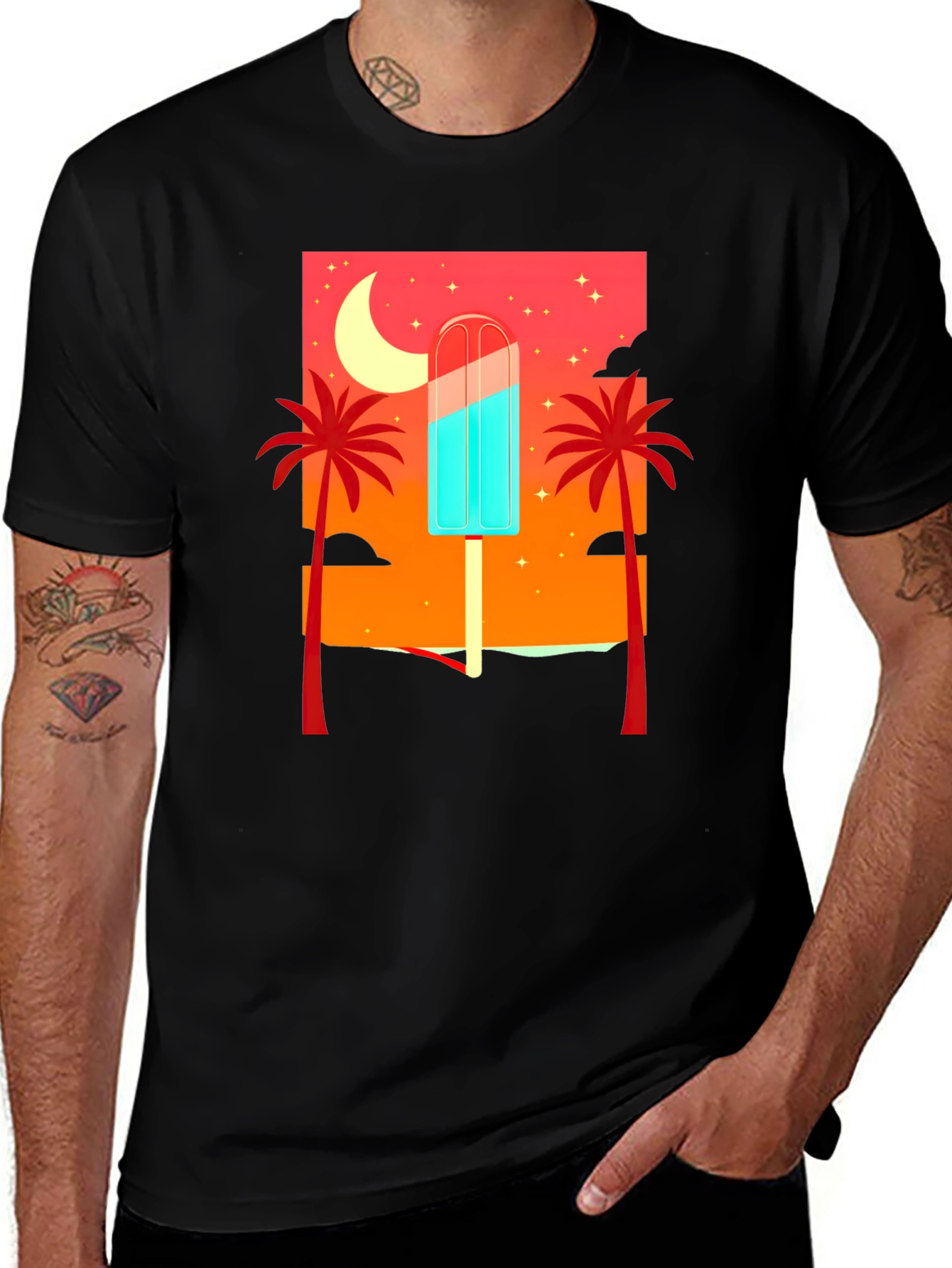 Tropical Popsicle Graphic Tee - Summer Vibes