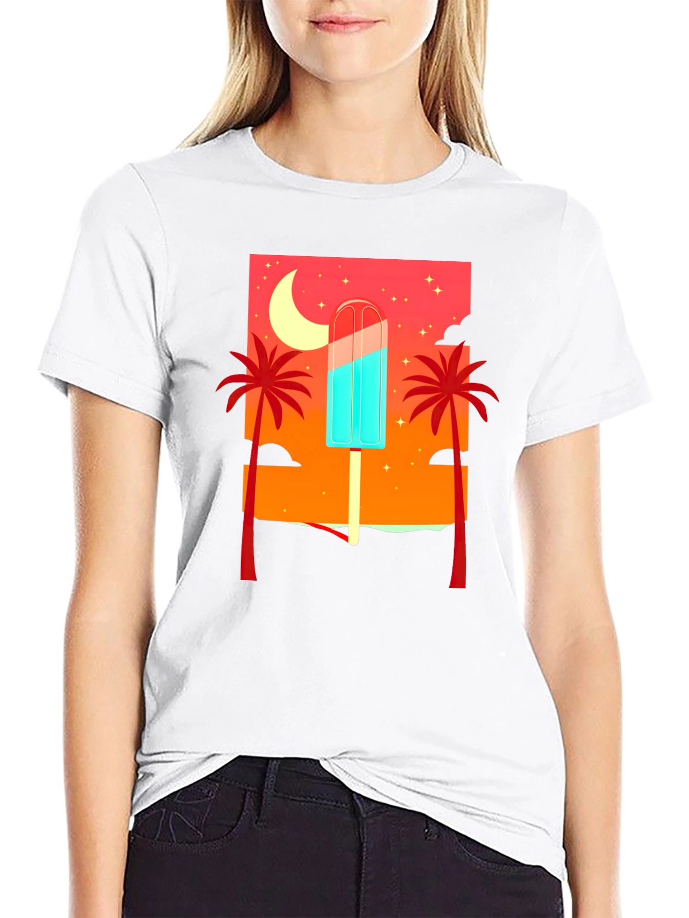 Tropical Popsicle Graphic Tee - Summer Vibes