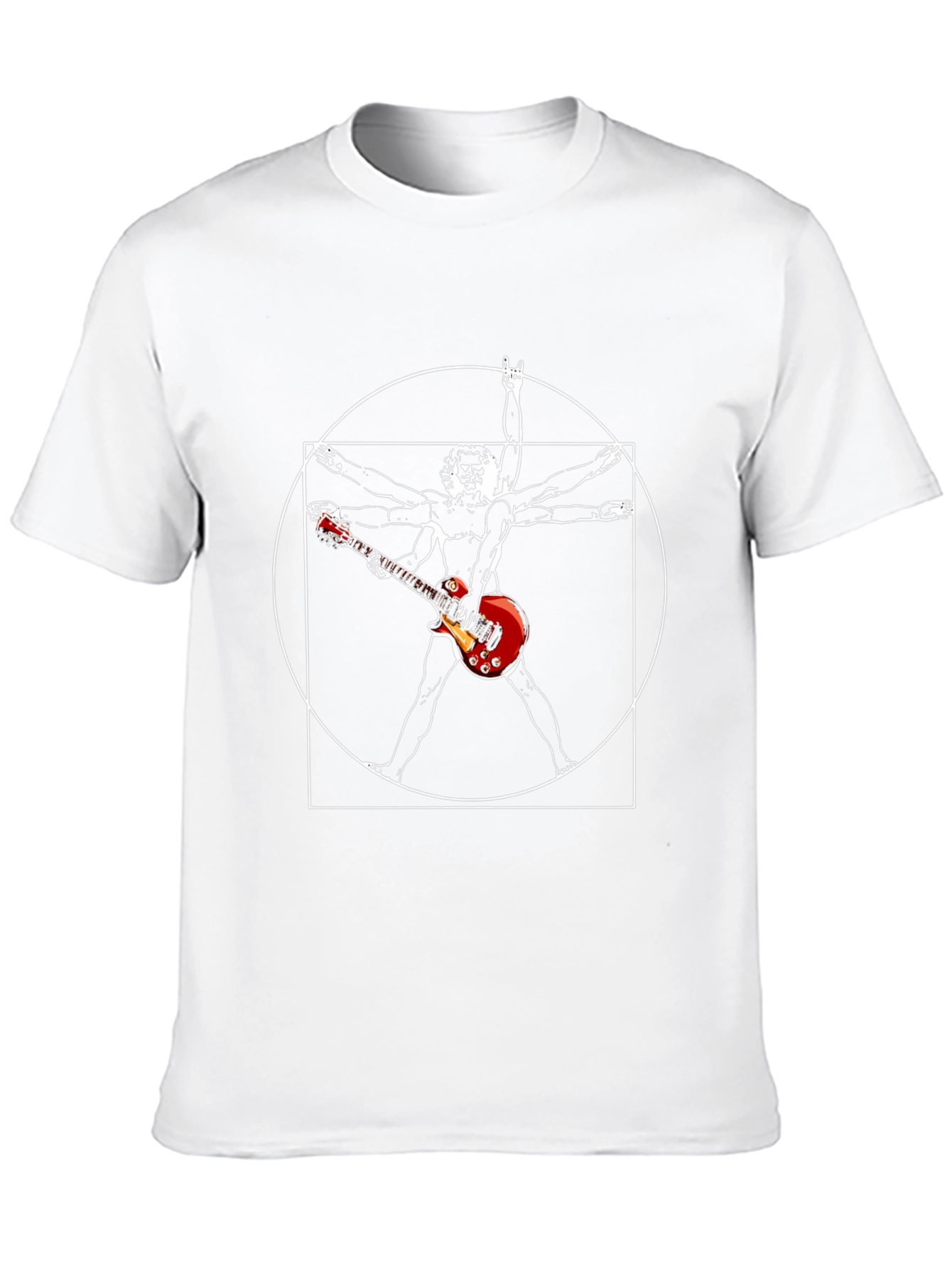 Vitruvian Guitarist Black T-Shirt