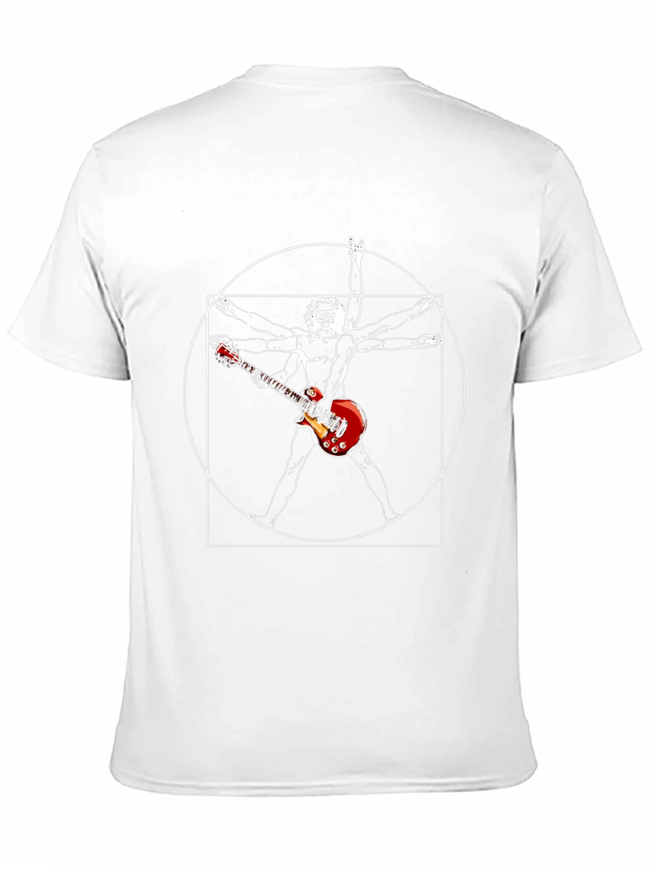 Vitruvian Guitarist Black T-Shirt