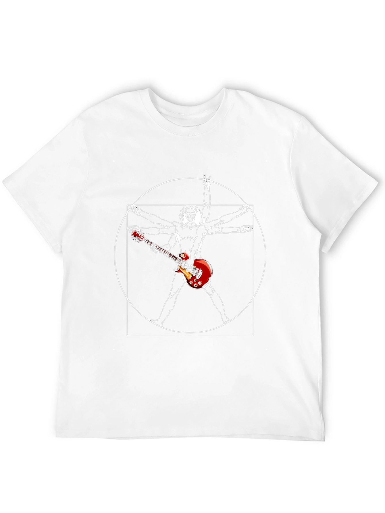 Vitruvian Guitarist Black T-Shirt