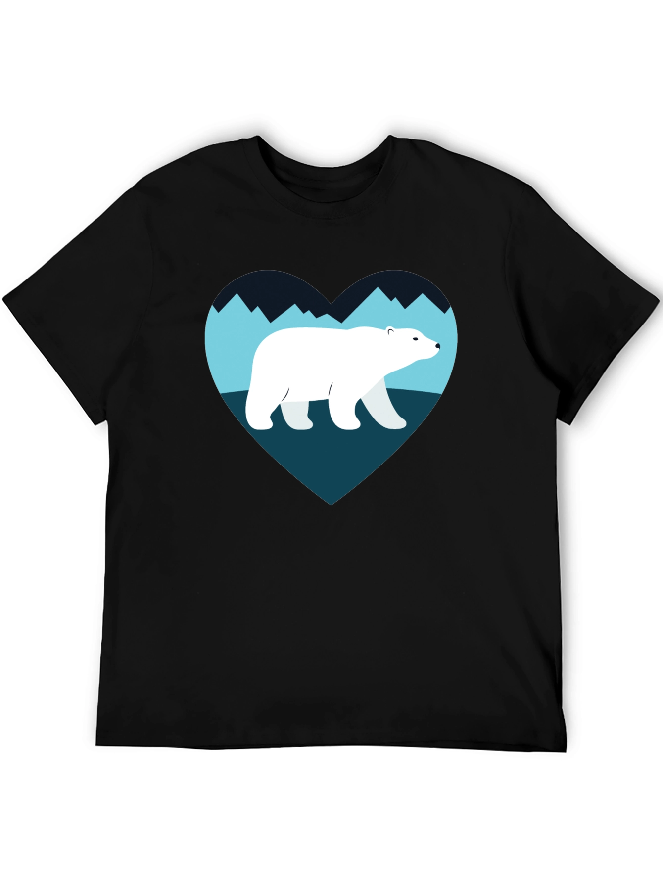 Polar Bear Heart Graphic T-Shirt