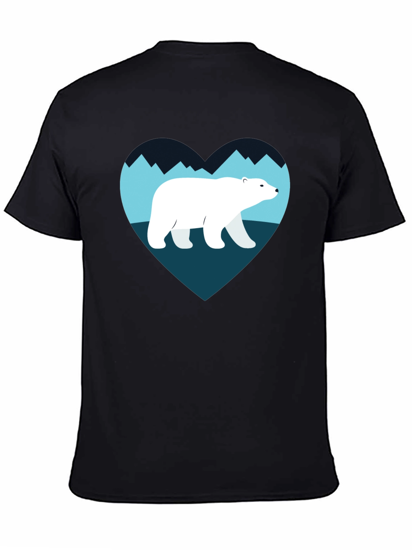 Polar Bear Heart Graphic T-Shirt