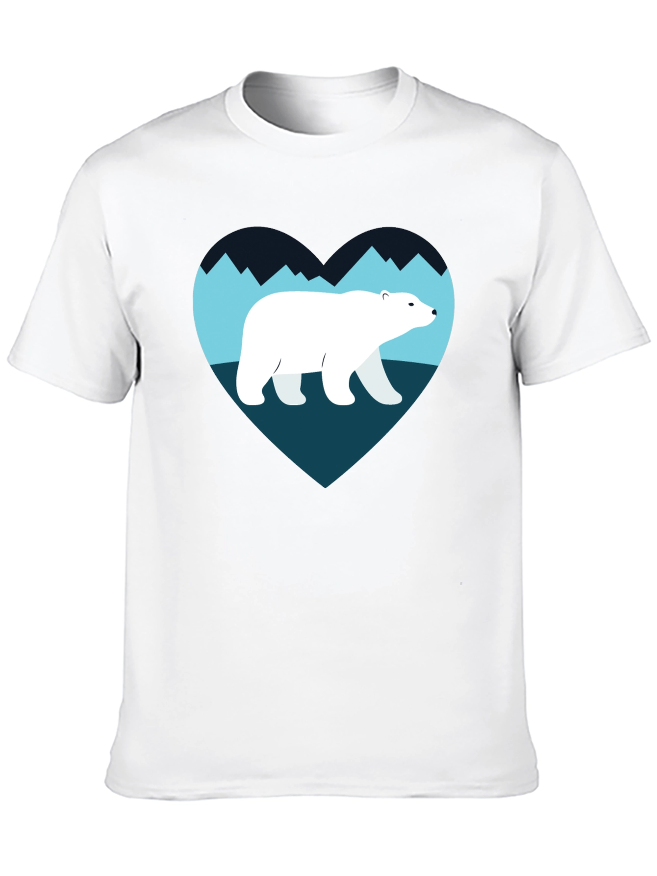 Polar Bear Heart Graphic T-Shirt