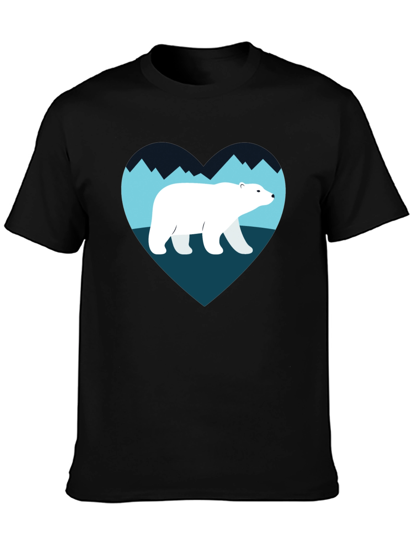 Polar Bear Heart Graphic T-Shirt