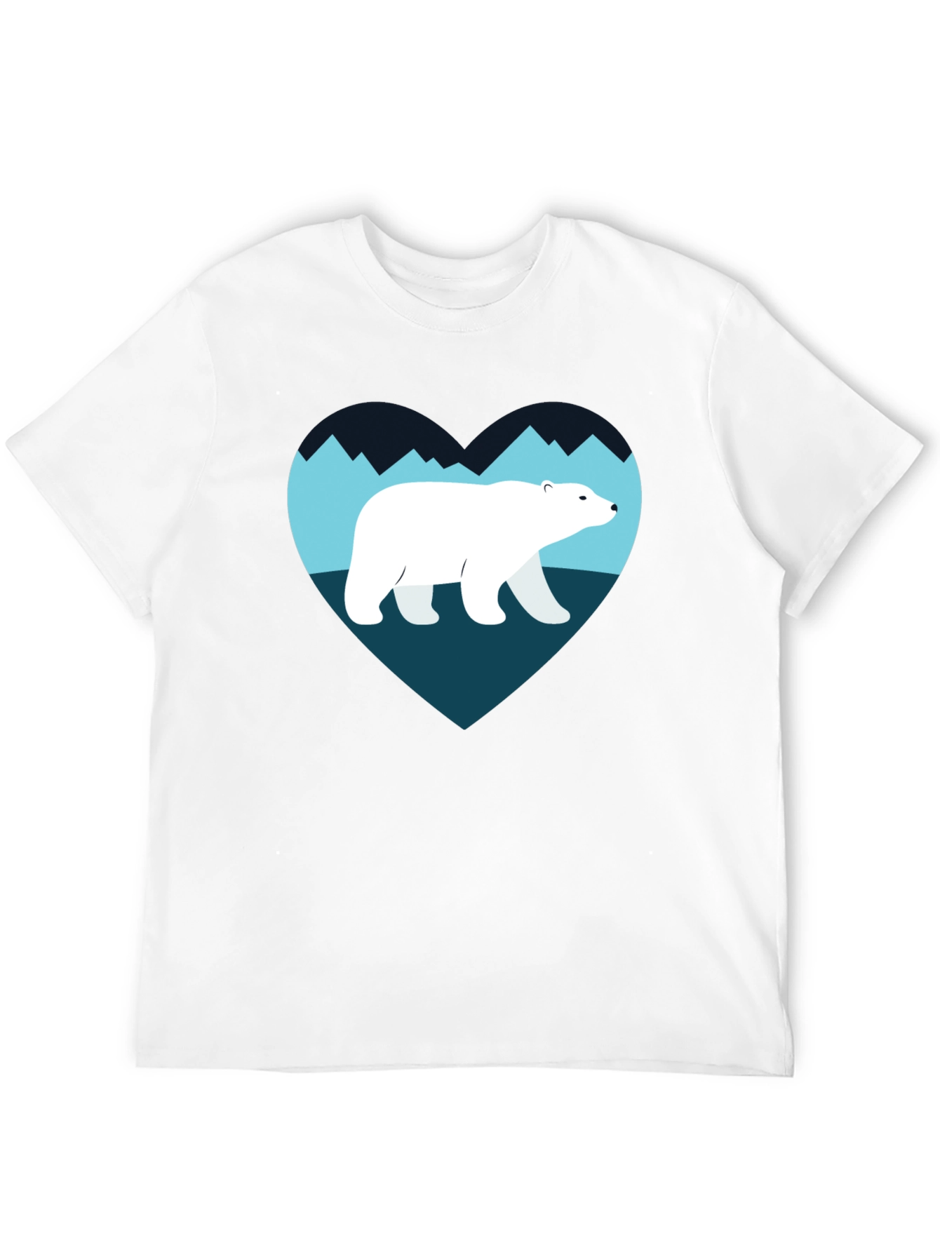 Polar Bear Heart Graphic T-Shirt