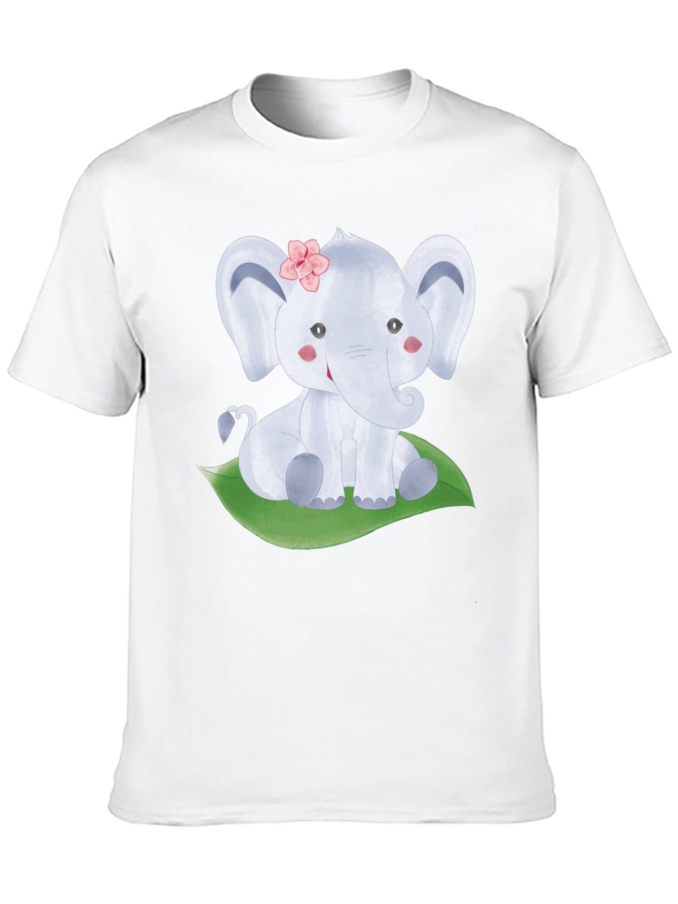 Cute Elephant Graphic Tee - Unisex Black T-Shirt