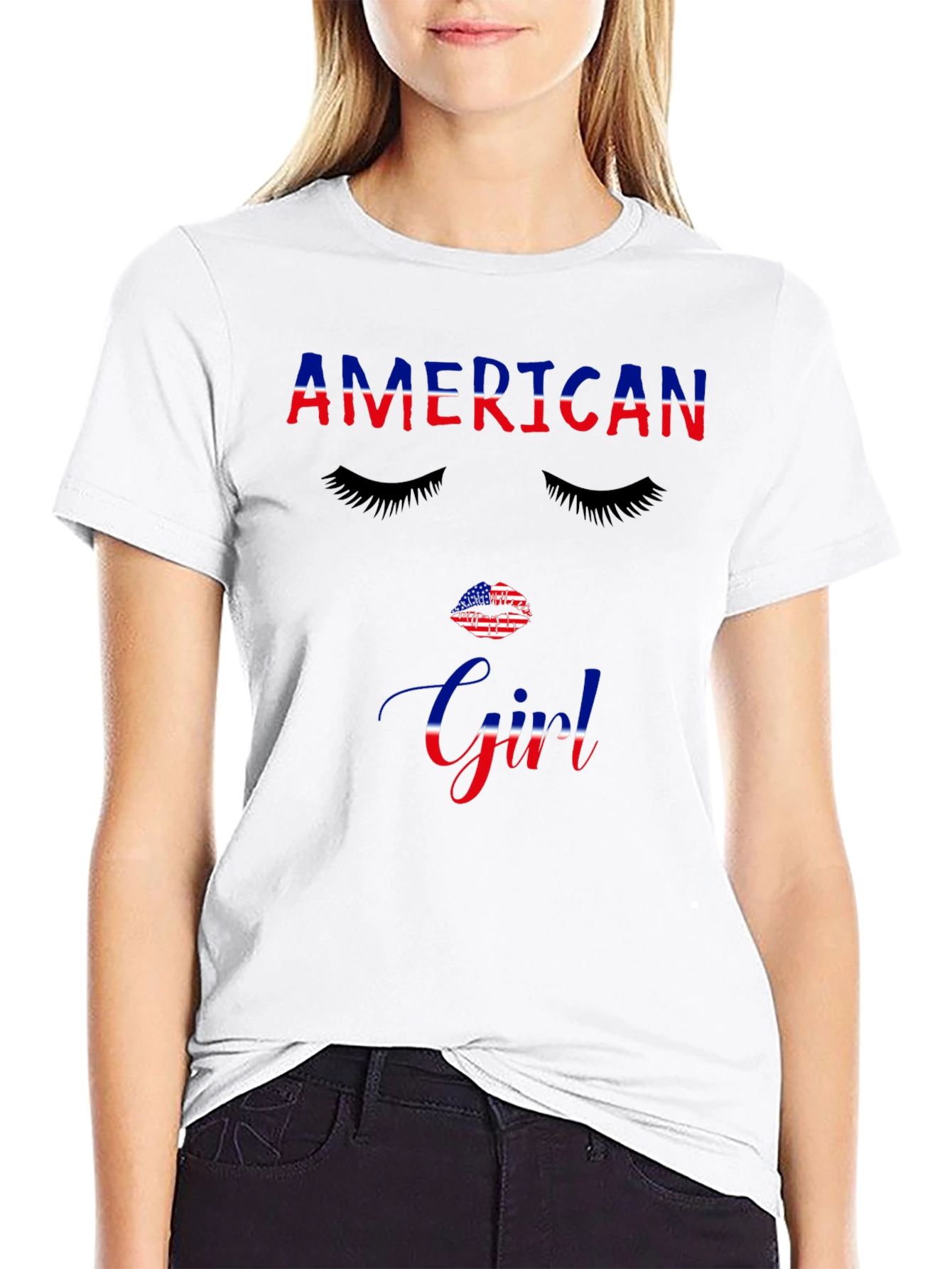 American Girl Patriotic Graphic T-Shirt