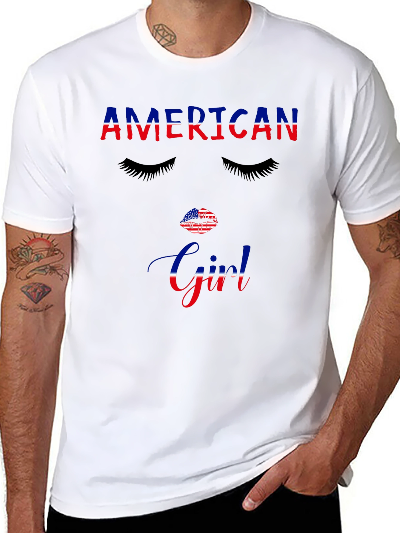 American Girl Patriotic Graphic T-Shirt