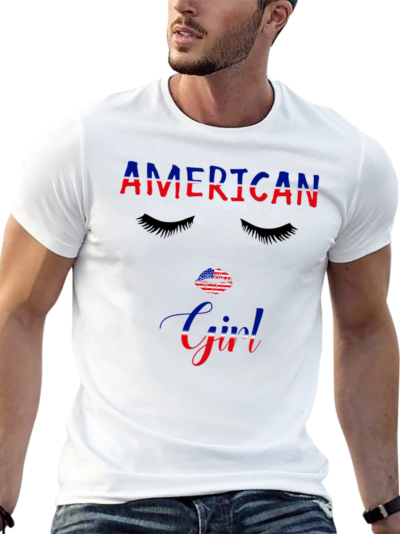 American Girl Patriotic Graphic T-Shirt